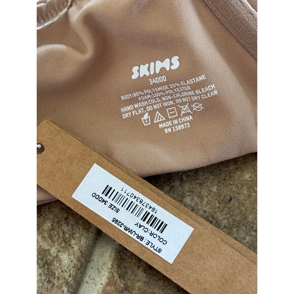 Skims Fits Everybody Push-up Demi Bra Clay Size 34DDD - Picture 7 of 7